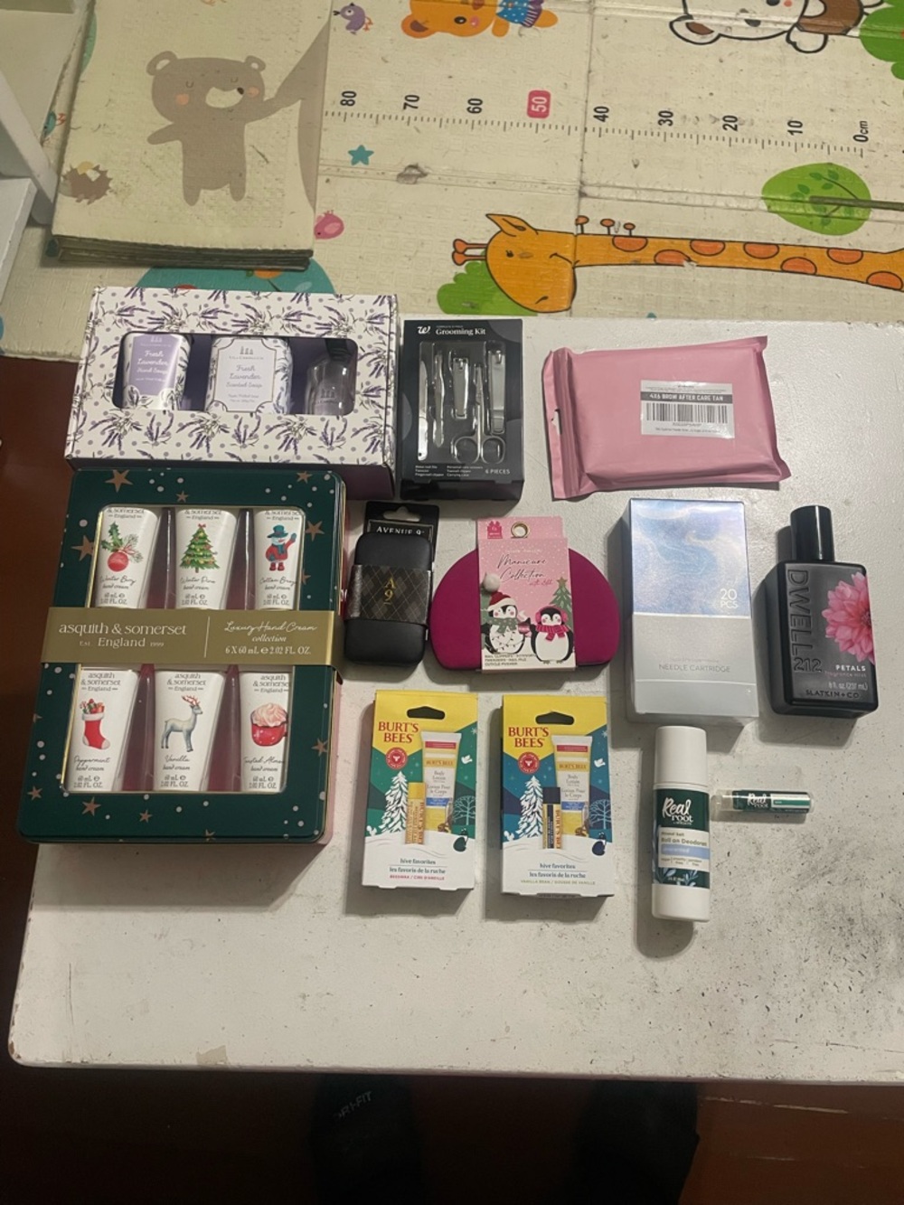 Lot of beauty and skin products